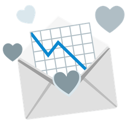 chart decreasing and love letter