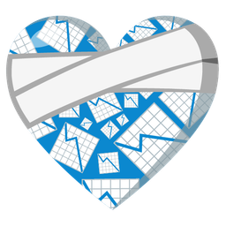 chart decreasing and mending heart