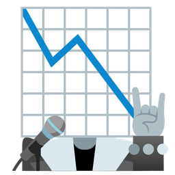 chart decreasing and microphone