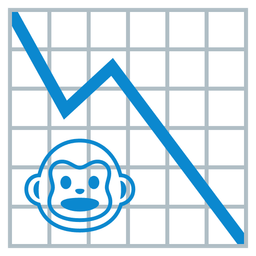 chart decreasing and monkey face