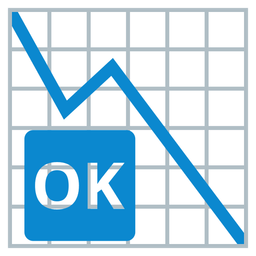 chart decreasing and OK button