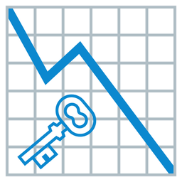 chart decreasing and old key