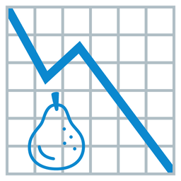 chart decreasing and pear