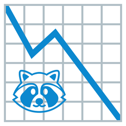 chart decreasing and raccoon