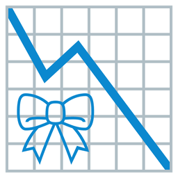 chart decreasing and ribbon