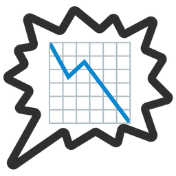 chart decreasing and right anger bubble