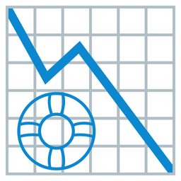 chart decreasing and ring buoy