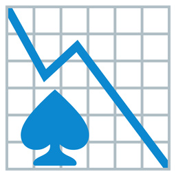 chart decreasing and spade suit