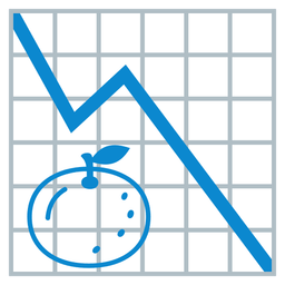 chart decreasing and tangerine
