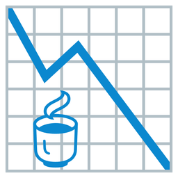chart decreasing and teacup without handle
