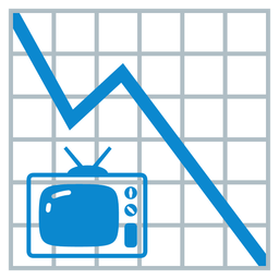 chart decreasing and television