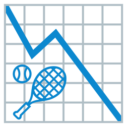 chart decreasing and tennis