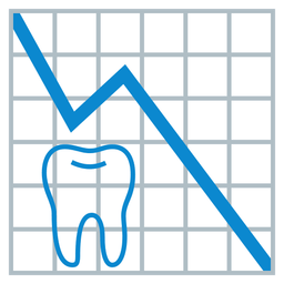 chart decreasing and tooth