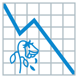 chart decreasing and wilted flower