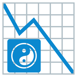 chart decreasing and yin yang