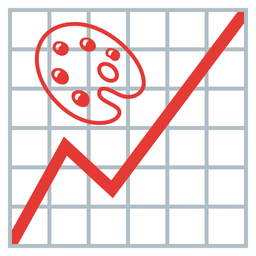 chart increasing and artist palette