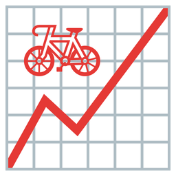 chart increasing and bicycle