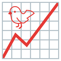 chart increasing and bird
