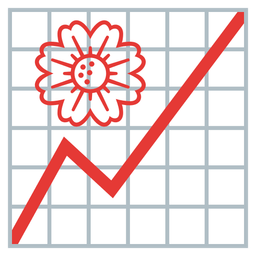 chart increasing and blossom