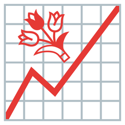 chart increasing and bouquet