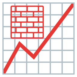 chart increasing and brick