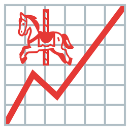chart increasing and carousel horse