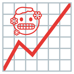 chart increasing and cold face