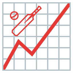 chart increasing and cricket game