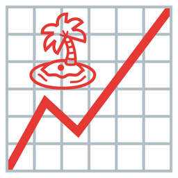 chart increasing and desert island
