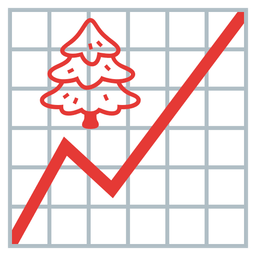chart increasing and evergreen tree
