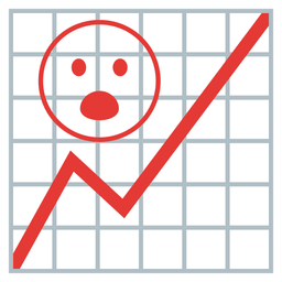 chart increasing and face with open mouth
