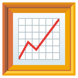 chart increasing and framed picture