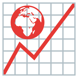 chart increasing and globe showing Europe-Africa