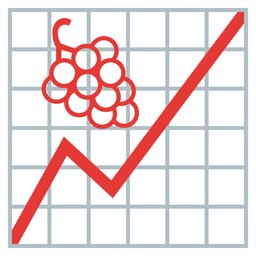 chart increasing and grapes