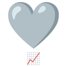 chart increasing and heart exclamation