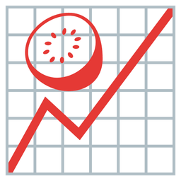 chart increasing and kiwi fruit