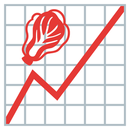 chart increasing and leafy green