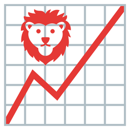 chart increasing and lion
