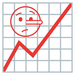 chart increasing and lying face