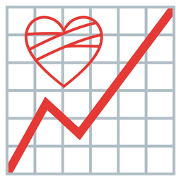 chart increasing and mending heart