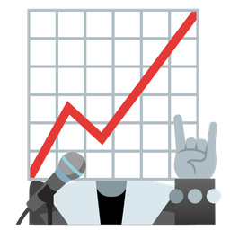 chart increasing and microphone