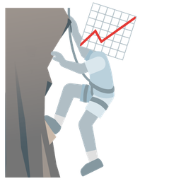 chart increasing and mountain