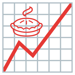 chart increasing and pie