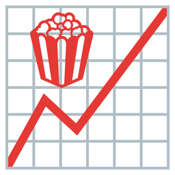 chart increasing and popcorn