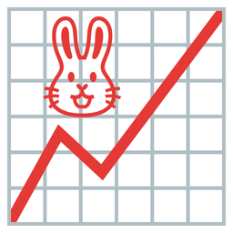 chart increasing and rabbit face