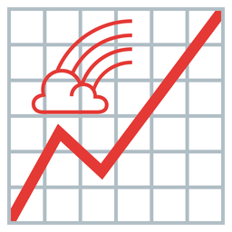 chart increasing and rainbow