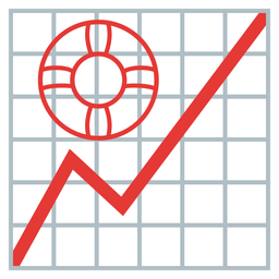 chart increasing and ring buoy