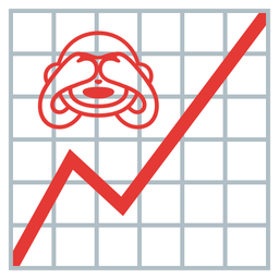 chart increasing and see-no-evil monkey