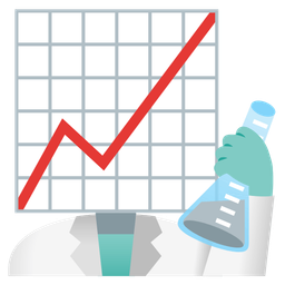 chart increasing and test tube