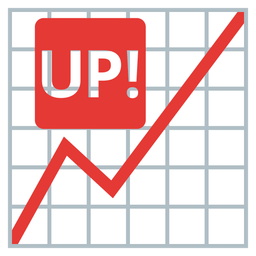 chart increasing and UP! button